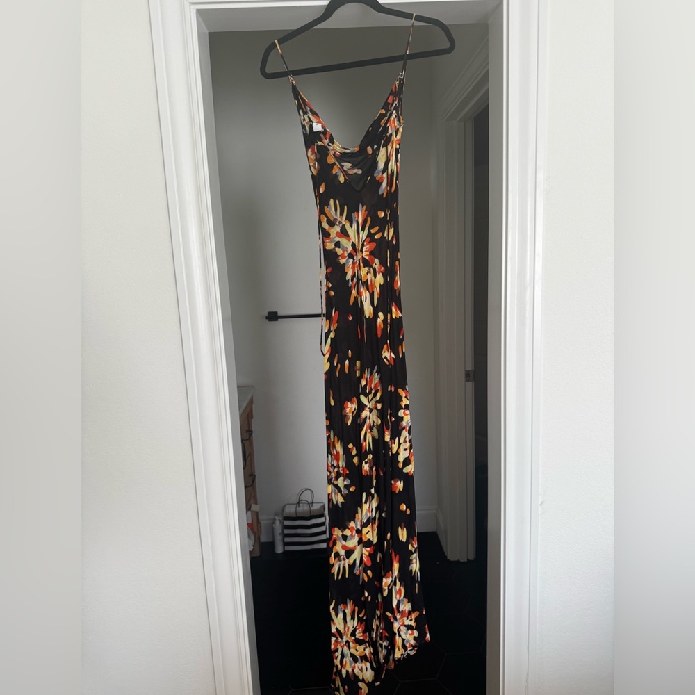 Rat & Boa Black Maxi Dress with Vibrant Floral Design - Picture 5 of 7